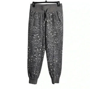 Z by Zella Powerhouse Joggers Grey and Cream Cheetah Print Size Small